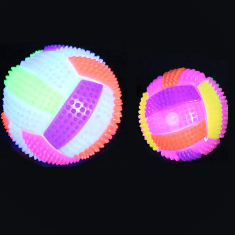1Pcs Luminous Ball Dog Toy Soft Rubber Pet Dog Chewing Elastic Ball Toy Led Ball Puppy Small Large Dog Squeaky Interactive Toy