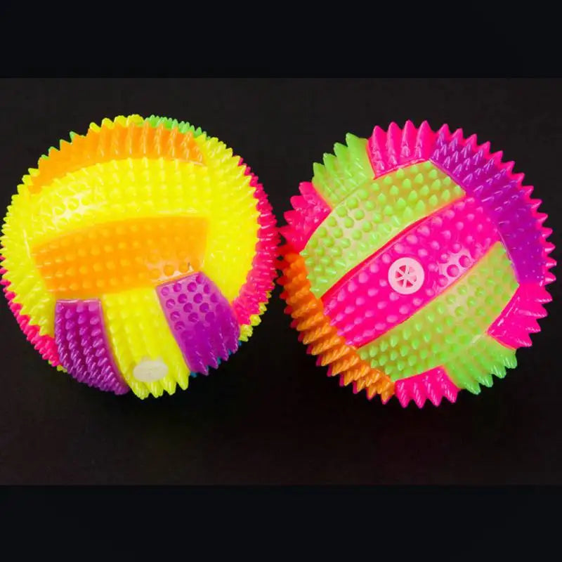 1Pcs Luminous Ball Dog Toy Soft Rubber Pet Dog Chewing Elastic Ball Toy Led Ball Puppy Small Large Dog Squeaky Interactive Toy